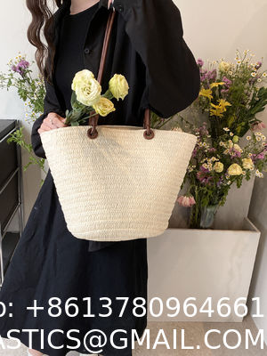 Crochet Straw Raffia Tote Bag Handmade Luxury Tote Handbag Beach Bag Handle Raffia Straw Bag Eco-Friendly New Design Crochet Tote Bag