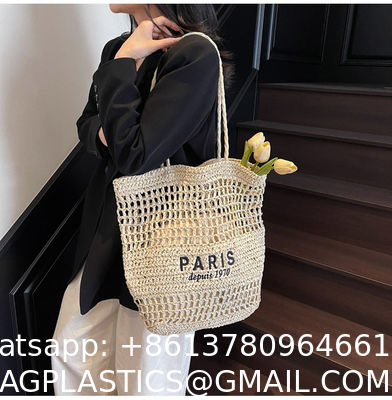 Find Similar Icon Summer Beach Holiday Dress Luxury Lady Casual Underarm Handbag Slouch Crochet Straw Raffia Tote Shopping Travel Bucket Bag