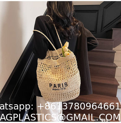 Find Similar Icon Summer Beach Holiday Dress Luxury Lady Casual Underarm Handbag Slouch Crochet Straw Raffia Tote Shopping Travel Bucket Bag