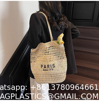 Find Similar Icon Summer Beach Holiday Dress Luxury Lady Casual Underarm Handbag Slouch Crochet Straw Raffia Tote Shopping Travel Bucket Bag