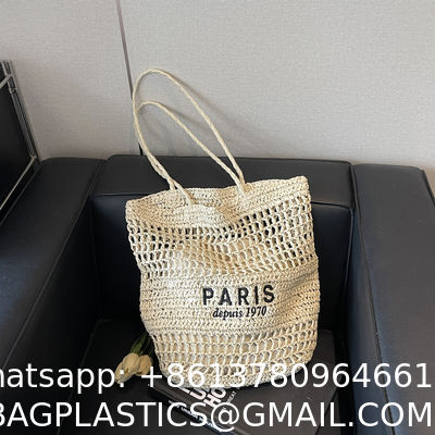 Find Similar Icon Summer Beach Holiday Dress Luxury Lady Casual Underarm Handbag Slouch Crochet Straw Raffia Tote Shopping Travel Bucket Bag