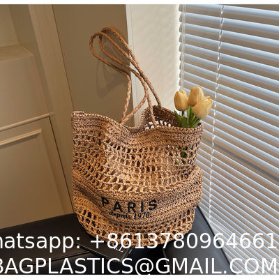 Find Similar Icon Summer Beach Holiday Dress Luxury Lady Casual Underarm Handbag Slouch Crochet Straw Raffia Tote Shopping Travel Bucket Bag