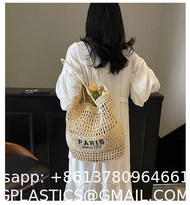 Find Similar Icon Summer Beach Holiday Dress Luxury Lady Casual Underarm Handbag Slouch Crochet Straw Raffia Tote Shopping Travel Bucket Bag