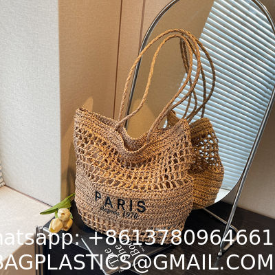 Find Similar Icon Summer Beach Holiday Dress Luxury Lady Casual Underarm Handbag Slouch Crochet Straw Raffia Tote Shopping Travel Bucket Bag