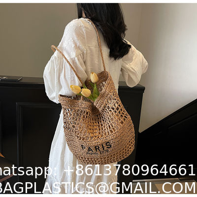 Find Similar Icon Summer Beach Holiday Dress Luxury Lady Casual Underarm Handbag Slouch Crochet Straw Raffia Tote Shopping Travel Bucket Bag