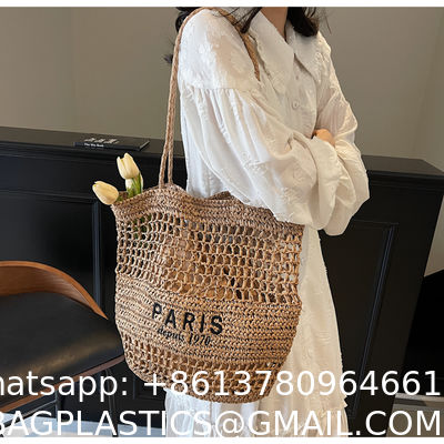 Find Similar Icon Summer Beach Holiday Dress Luxury Lady Casual Underarm Handbag Slouch Crochet Straw Raffia Tote Shopping Travel Bucket Bag