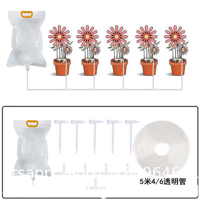 Extra Large Plant Drip Irrigation Bag Automatic Watering Bags Self Automatic Watering System Drip Irrigation Device With Adjustable Valve Switch For Gardening Flower Outdoor, Clear