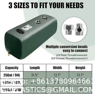 sustainable Hot Selling Large Capacity 1000-Liter Portable Green PVC Water Storage Bladder Foldable Outdoor Camping Furniture Water Tank Use