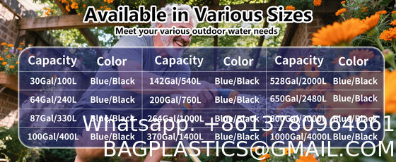 Water Bladder Storage Containers, Foldable Portable Water Tank Large Capacity Soft Water Bag, Drought Resistance, Fire Prevention, Emergency Water
