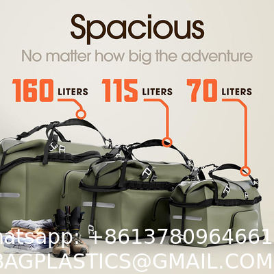 Large Waterproof Duffel Bag Rolltop Dry Backpack Duffle Bags For Kayaking, Rafting, Boating, Swimming, Camping, Travel, Gym, Beach, 60L/80L