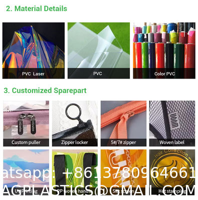 Private Label Professional Large Capacity Quilted Zipper Travel Wholesale Custom Printed LOGO Reusable Fashion Shopping Rainbow-Colored Gift Holographic Glossy Layer PVC Tote Bag