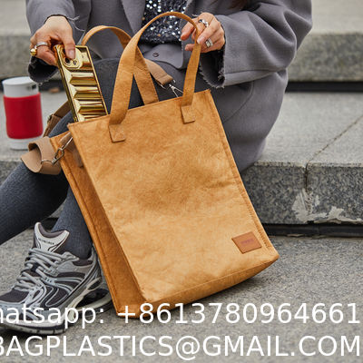 sustainable recycled shopper tote Tyvek Paper Tote Bags Custom Eco-Friendly Simple Vintage Reusable Tyvek Paper Tote Bag Dupont Tyvek Shopping Bag