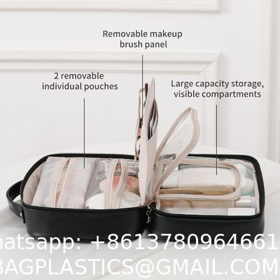 Travel Toiletry Bag for Women, Makeup Bag& Cases, Waterproof Makeup Organizer, Large Capacity Outdoor Travel Toiletries And Cosmetics Bag Three Piece Set Customization Convenient Storage Bag