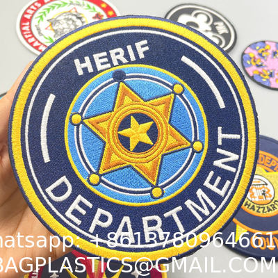 Embroidery Letters Patches Route 66 Sew Iron On Applique Black White Embroidered Patch Badges For DIY Bag Jeans Hat T Shirt