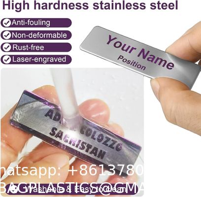 Metal Engraved Name Badge, Custom Name Tag, Personalized Plastic Or Metal ID Name Plate, Solid Brass Name Tag With Magnetic, Pin Or Clutch Back, Military, Police, Fire Department Name Badge ID Pin