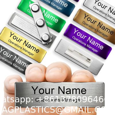 Metal Engraved Name Badge, Custom Name Tag, Personalized Plastic Or Metal ID Name Plate, Solid Brass Name Tag With Magnetic, Pin Or Clutch Back, ornaments, Police, Fire Department Name Badge ID Pin