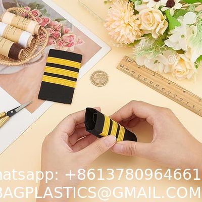 Professional Uniform Bars Airline Pilot Epaulets, Four Bars Captain Shoulder Boards Insignia Sliders Cosplay Epaulette Sliders