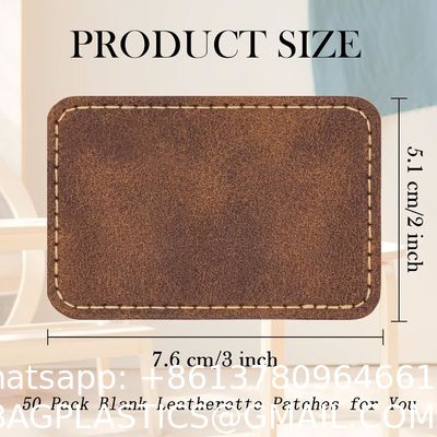 Leatherette Hat Patch With Adhesive, Rectangle Laserable Leatherette Patch, Faux Leather Patches For Hats Custom Fabric Repair Sew Laser Supplies