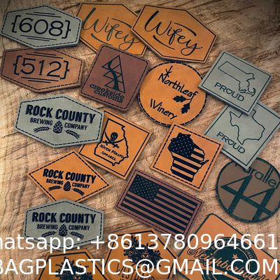 Best Supplier China Manufacturer Hot Sale Debossed Leather Logo Name Label Iron On Sew On Custom Leather Patch For Caps Hats Jeans
