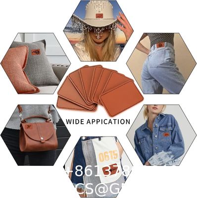 Leatherette Hat Patches With Adhesive, Blank Rectangle Faux Leather Patches For Custom Hats Clothes Bags DIY Crafts Fabric Repair Sew Laser Supplies