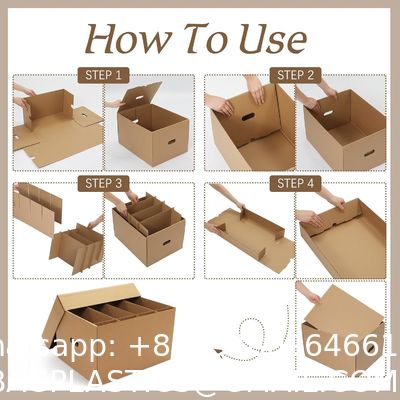 Moving Boxes With Reinforced Handle And Lids, Kitchen Moving Boxes with Reinforced Handle Lid Packing Supplies for Dishes and Glassware STOR/File Medium-Duty File Storage Boxes, FastFold