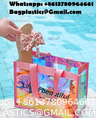 Holographic Makeup Bag Holographic Iridescent Cosmetic Bags With Zipper Travel Iridescent Makeup Bags Portable Holographic Bag Iridescent Holographic Bag For Makeup Tools Organizer