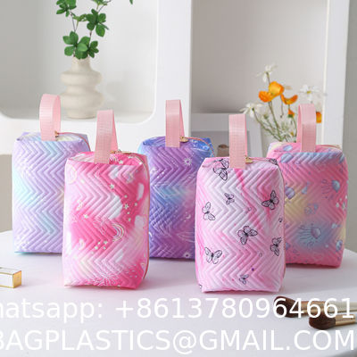 Toiletry Bag Travel Makeup Bag Portable Cosmetic Bag Organizer For Women And Girls Toiletry Bag for Girls, Travel Waterproof Hanging Toiletry Bag for Girls, Galaxy Purple