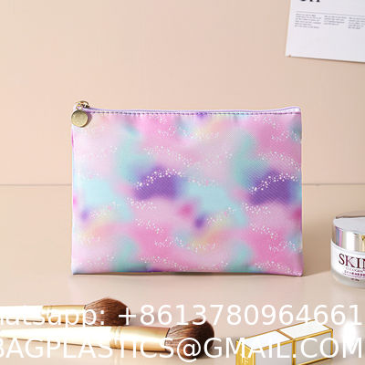 Storage Bag Toiletry Pocket Zippered Pouch Waterproof Cosmetic Bags For Women Holographic Luminous Tote Folding Bags Bucket Long Shoulder Handbags