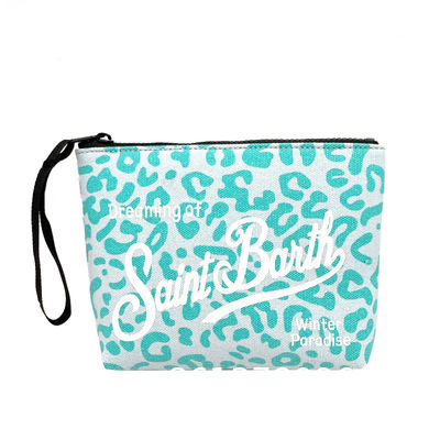 Wholesale Custom Logo Straw Clutch Makeup Bag With Zipper Durable Logo Pattern Flat Bag For Outdoor Activities Evening Clutch Bags for Women