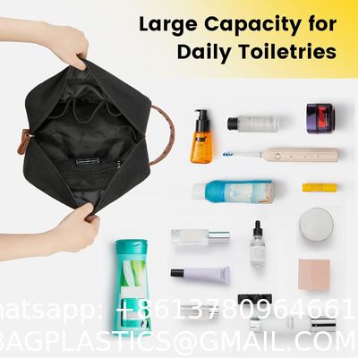 Travel Toiletry Bag For Women And Men, Water-Resistant Shaving Bag For Toiletries Accessories, Foldable Storage Bags With Divider And Handle For Cosmetics Toiletries Brushes Tools