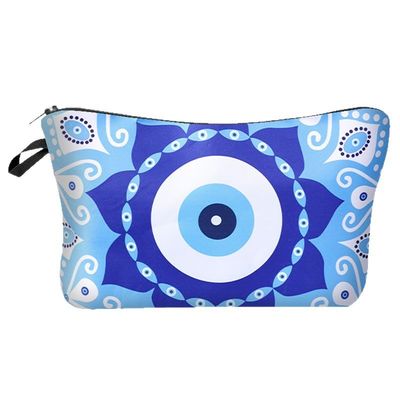 Manufacturers Wholesale Printed Devil Eye Cosmetic Bag High Quality Waterproof Portable Storage Ladies Large Capacity Clutch Bag