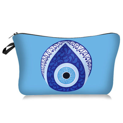Manufacturers Wholesale Printed Devil Eye Cosmetic Bag High Quality Waterproof Portable Storage Ladies Large Capacity Clutch Bag