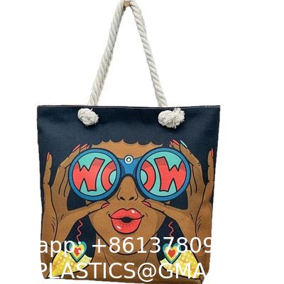 Versatile And Practical Multifunctional Zipper Handbag, Foldable Beach Bag, Creative New Cartoon Print Shoulder Bag