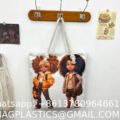 Wholesale Women'S Printed Handbags, Tote Bags, Lightweight Thick Rope Shoulder Bags, Fashionable And Artistic Versatile Beach Bags