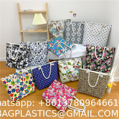 Popular Forest Black Girl Print Shoulder Bag Thick Rope Tote Bag Fashionable Large Capacity Women'S Bag Manufacturer Wholesale