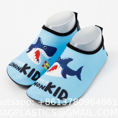 New Children'S Beach Shoes With Cartoon Soft Soles And Non-Slip Printing, Outdoor Wading And Creek Tracing Shoes, Indoor Socks And Shoe Covers