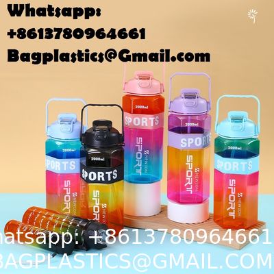 Water Bottle, 32oz Motivational Sports Water Bottle With Time Marker - Times To Drink - Tritan, BPA Free, Wide Mouth Leakproof, Clear (1 Bottle)