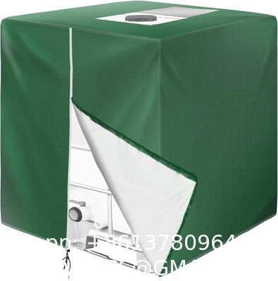 IBC Tote Cover For 1000L Outdoor 275 Gallon Rain Barrel UV Resistant Waterproof Outdoor IBC Covers Outdoor Water Tank Covers Waterproof, 275 Gallon for 420D 1000L Garden Water Tank and Rain Barrel