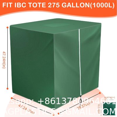 IBC Tote Cover For 1000L Outdoor 275 Gallon Rain Barrel UV Resistant Waterproof Outdoor IBC Covers Outdoor Water Tank Covers Waterproof, 275 Gallon for 420D 1000L Garden Water Tank and Rain Barrel