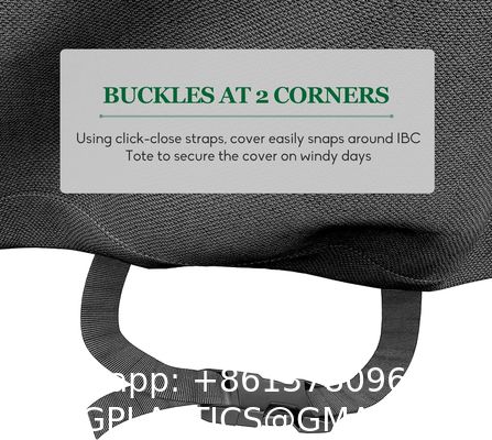 IBC Tote Cover For 1000L Outdoor 275 Gallon Rain Barrel UV Resistant Waterproof Outdoor IBC Covers Outdoor Water Tank Covers Waterproof, 275 Gallon for 420D 1000L Garden Water Tank and Rain Barrel