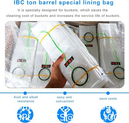IBC Tote Cover,IBC Water Storage Tank Liner Bag For 275 Gallon,20c Thickness Clear Protective Liner Bags,Protection Accessories For 1000L Rain Catcher Barrel(Only Lining Bag)