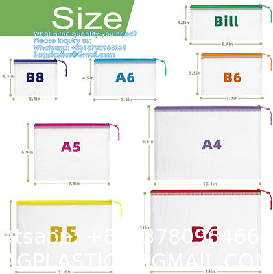 Waterproof Zipper Bags Document Multipurpose Travel Bags For Office, School, Board Game, Puzzles, Cosmetics, Travel Accessories, And Home Organization