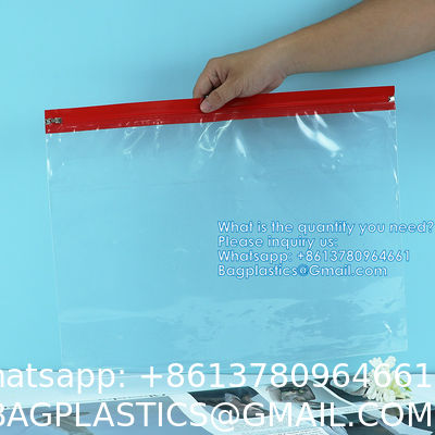 Zipper Pouch Bags, Clear Waterproof Document Bag, Assorted Color File Pockets, Large Capacity Plastic File Jackets, Multipurpose For Travel School Office And Home