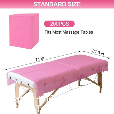 Disposable Massage Table Sheets 31" X 71" - Non-Woven Fabric Bed Covers For Spa, Massage, Beauty & Tattoos - Breathable, Hygienic