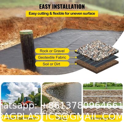 Commercial Grade Landscape Fabric, Garden Weed Barrier Fabric Heavy Duty, Geotextile Fabric Underlayment Gravel, Ground Cover Drainage Fabric, Weed Mat Cloth