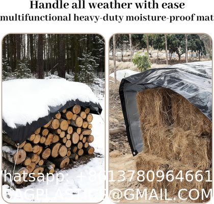 Manufacturer PE Tarpaulin Cover Waterproof Outdoor Plastic Fish Pond Fabric Hay Cover Plain PE Tarpaulin For Car Use Heavy Duty Tarp 8x10FT,5 Mil-Multipurpose Waterproof Poly Tarpaulin with Reinforced