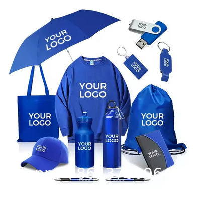 Custom Logo Promotional Gift Set T Shirt Umbrella Water Bottle Bag Hat Bulk Corporate Giveaways Team Events Branding Promotional Gift Box With Cap Mug Backpack Umbrella for Business Gifts Corporate