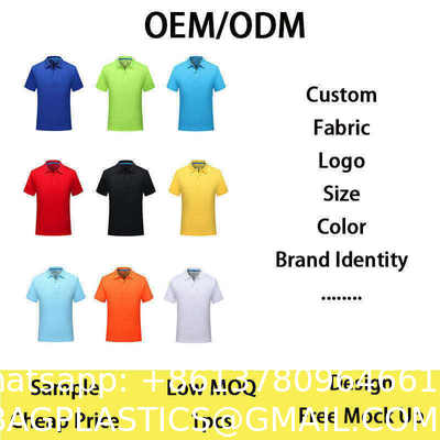 Wholesale Ice Silk Polo Shirts Custom Logo Polyester Solid Color T-Shirts Plain Golf Men'S Polo Embroidered Polo Shirt Solid Color T-shirts Uniform Golf Polo Embroidered Polo Shirt for Men