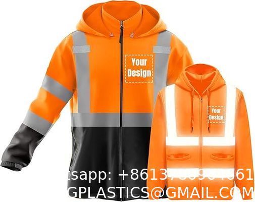 Factory Made Safety Wear Protective High Visibility Working Wear Reflective Safety Jacket Wholesale Waterproof Industrial Safety Multi-pocket Long Sleeve Reflective Winter Warm Jacket