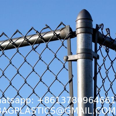 Wire 9 Gauge Green Vinyl Coated Galvanized Steel Chain Link Fence Fabric, Diamond Mesh Size 2-3/8 Inch, Galvanized Fencing Wire Roll For Garden And Animals Enclosure